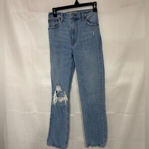 Womens size 0/25 Abercrombie 90s straight, high rise jeans, #G746